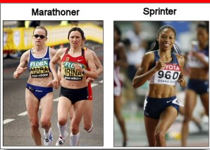 marathoner vs sprinter